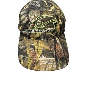 FISHOUFLAGE Camo Fishing Baseball Cap Outdoor Hunting Hat Adjustable